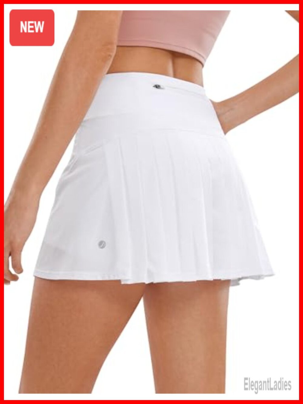 CRZ YOGA Pleated Tennis Skort High Waisted 13'' Built-in Shorts